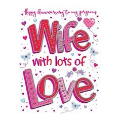 HappyAnniversary Wife greetings card