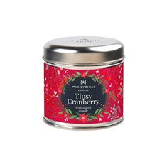 TIN CANDLE TIPSY CRANBERRY
